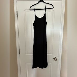 Black tank top maxi dress. Size L.